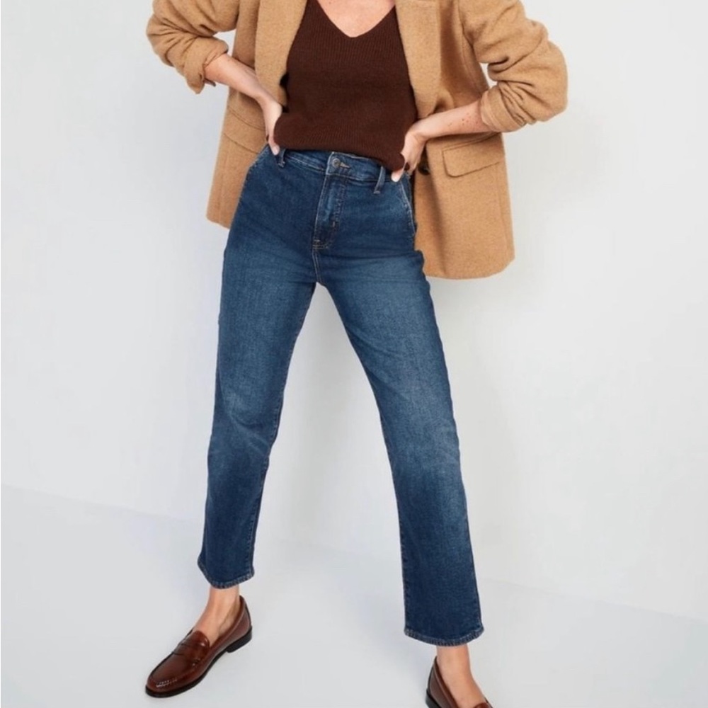 The Sky-Hi Straight Extra High Rise Secret Slim Pockets Jeans size 14